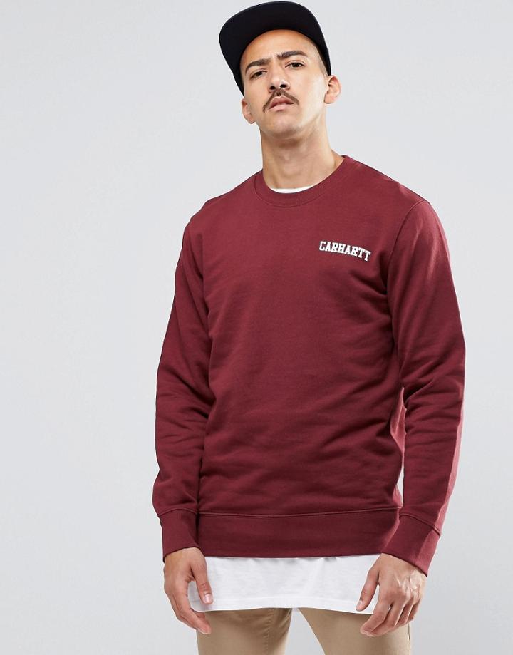 Carhartt Wip College Script Sweatshirt - Red