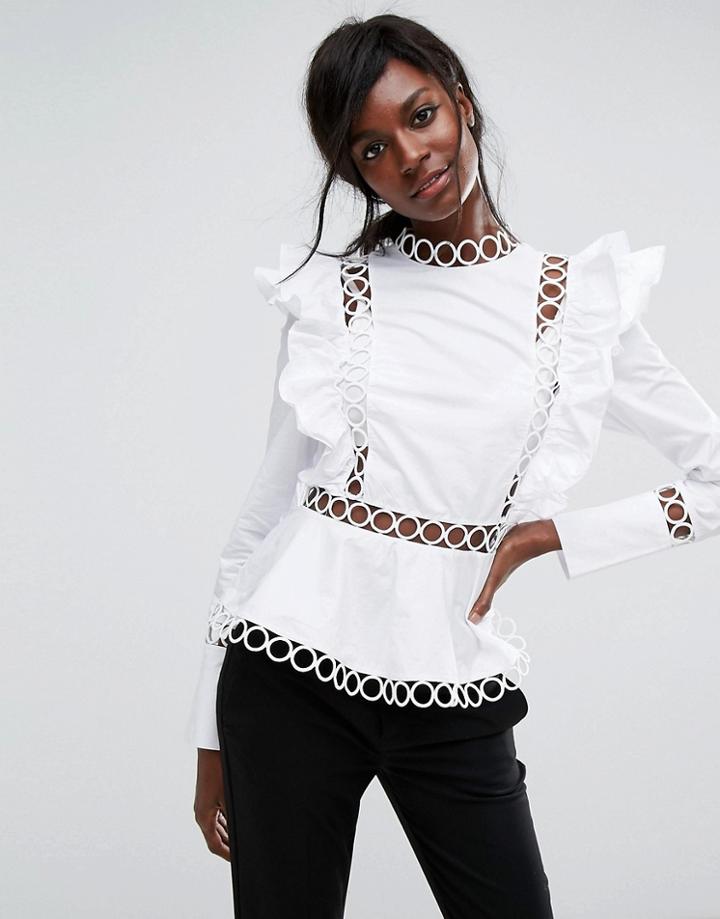 Style Mafia Victoriana Cut Out Top - White