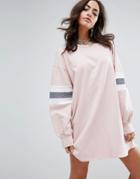 Prettylittlething Color Block Sweater Dress - Pink