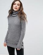 Vero Moda Sweater With Roll Neck - Gray