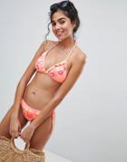 Mw By Matthew Williamson Embellished Bikini Top - Orange