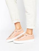 K-swiss Premium Leather Novo Demi Sneakers In Tan - Beige