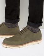 New Look Derby Shoes In Khaki - Green