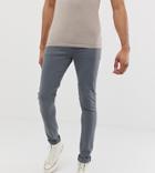 Asos Design Tall Super Skinny Jeans In Gray