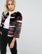 Ted Baker Multi Color Fur Jacket - Multi