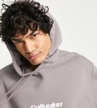 Collusion Hoodie With Logo Embroidery In Charcoal-gray