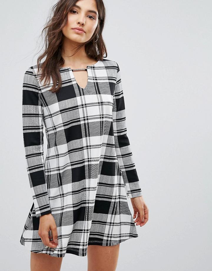 Oeuvre Check Swing Dress - Multi
