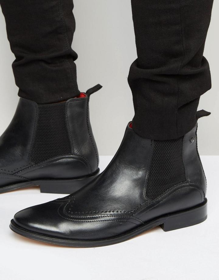 Base London Xxi Compton Leather Chelsea Boots - Black