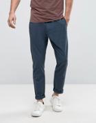 Selected Homme Pant In Tapered Fit With Elasticated Waist - Blue