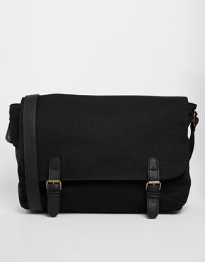 Asos Satchel With Contrast Straps - Black