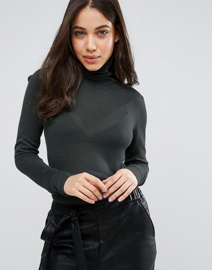 Vila Turtleneck Sweater - Green