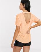 Nike Running Cutout Back T-shirt In Orange