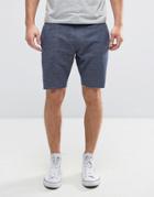 Only & Sons Jersey Short With Drawstring Waist With Raw Hem - Blue