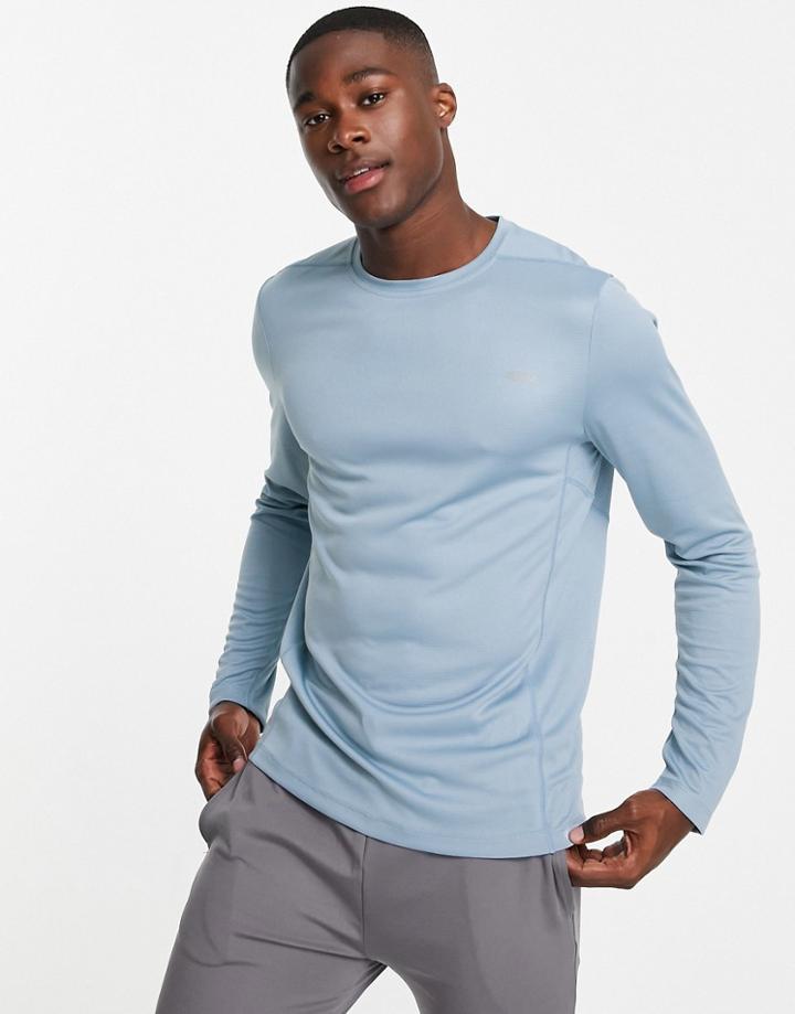 Asos 4505 Icon Long Sleeve Training T-shirt With Quick Dry-blues