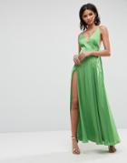Asos Cami Thigh Split Maxi Dress - Multi