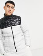 The North Face Thermoball Eco Jacket In White/black
