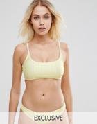 Peek & Beau Gingham Bralette Bikini Top - Multi