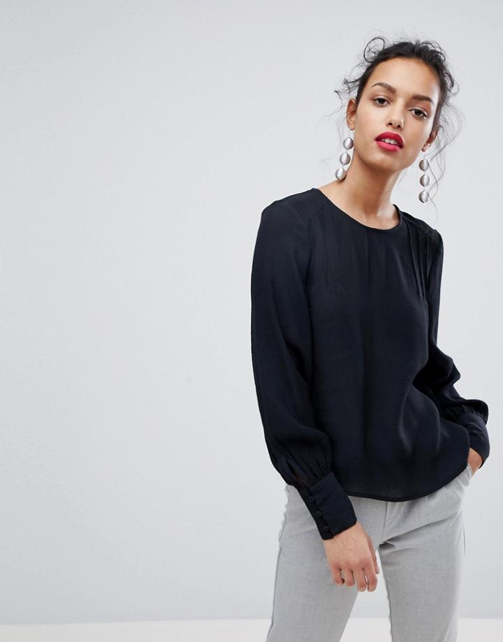 Y.a.s Isla Long Sleeved Blouse - Black