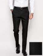 Asos Slim Suit Pants In Polka Dot - Black