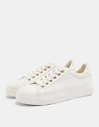 Topshop Camden Lace Up Sneakers In White
