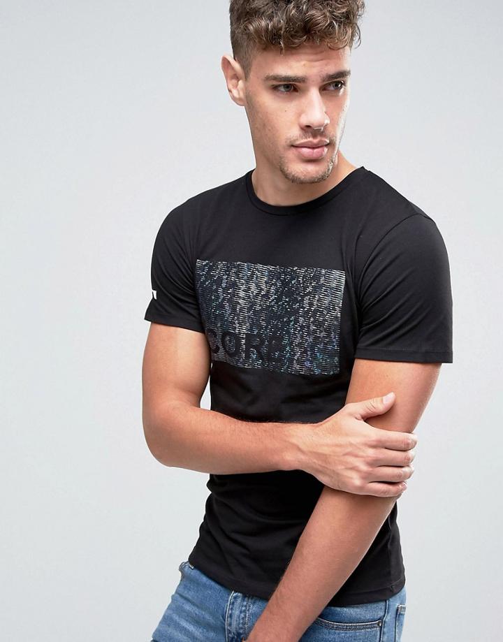 Jack & Jones T-shirt With Chest Placement - Black