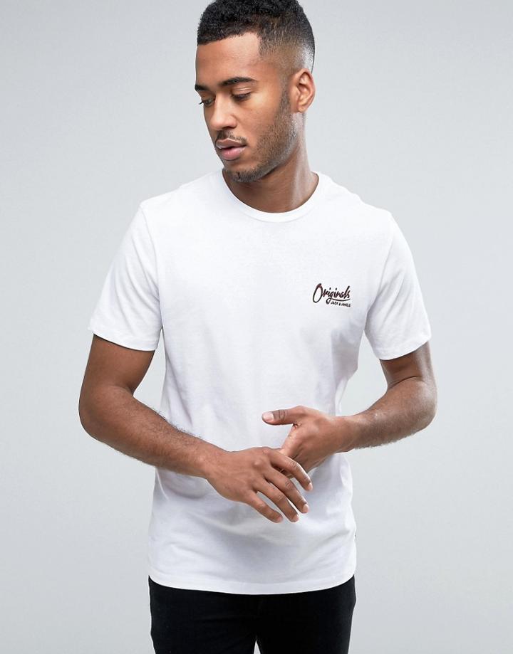 Jack & Jones Originals T-shirt With Chest Logo - White