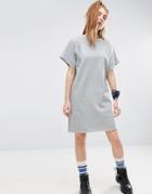 Asos Sweat Dress With Raglan Sleeve - Gray