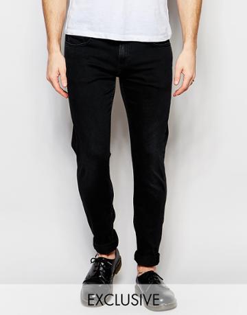 D.i.e. Smoke Super Skinny Jeans In Worn Black Wash - Black Wash 1