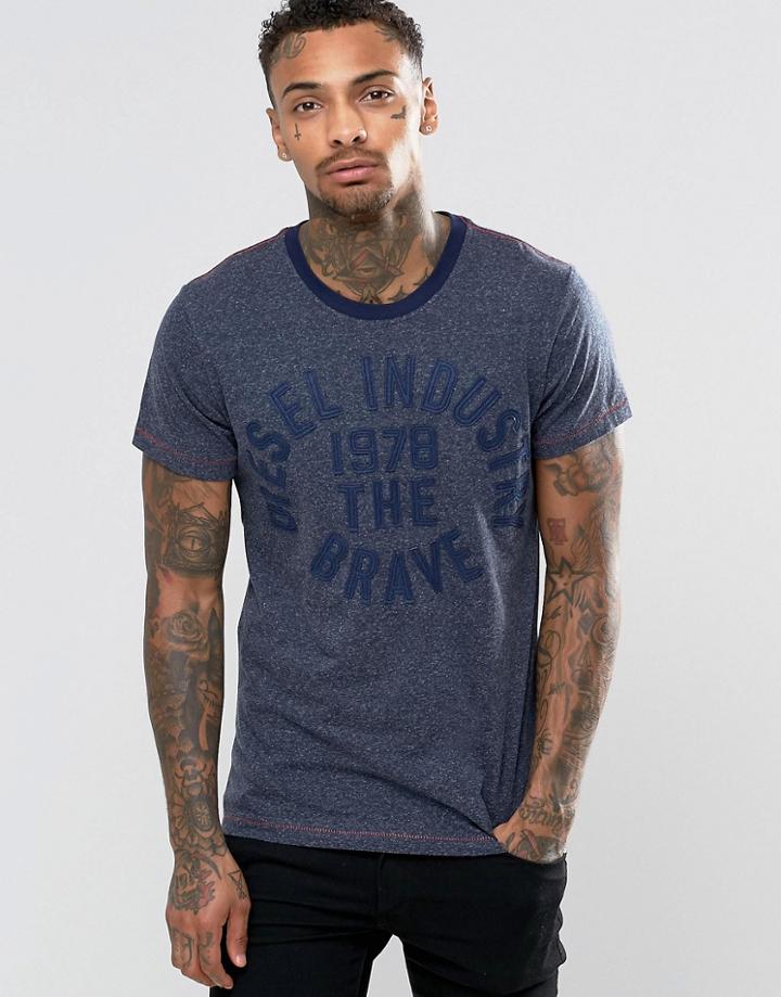 Diesel T-diego-gc T-shirt Applique Logo - Navy Marl