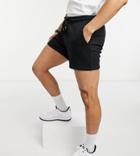 Asos Design Jersey Slim Shorts In Shorter Length In Black