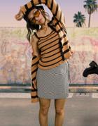 Asos Design Cami In Stripe - Part Of A Set-multi