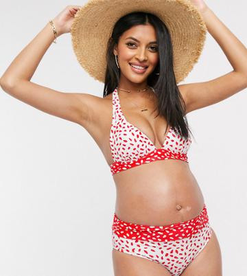 Unique 21 Maternity Abstract Spot Bikini Bottom-multi