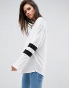 Asos T-shirt With Sport Blocking In Super Oversized Fit - Red