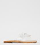 Asos Design Wide Fit Fortnight Cross Strap Perspex Mules - Clear
