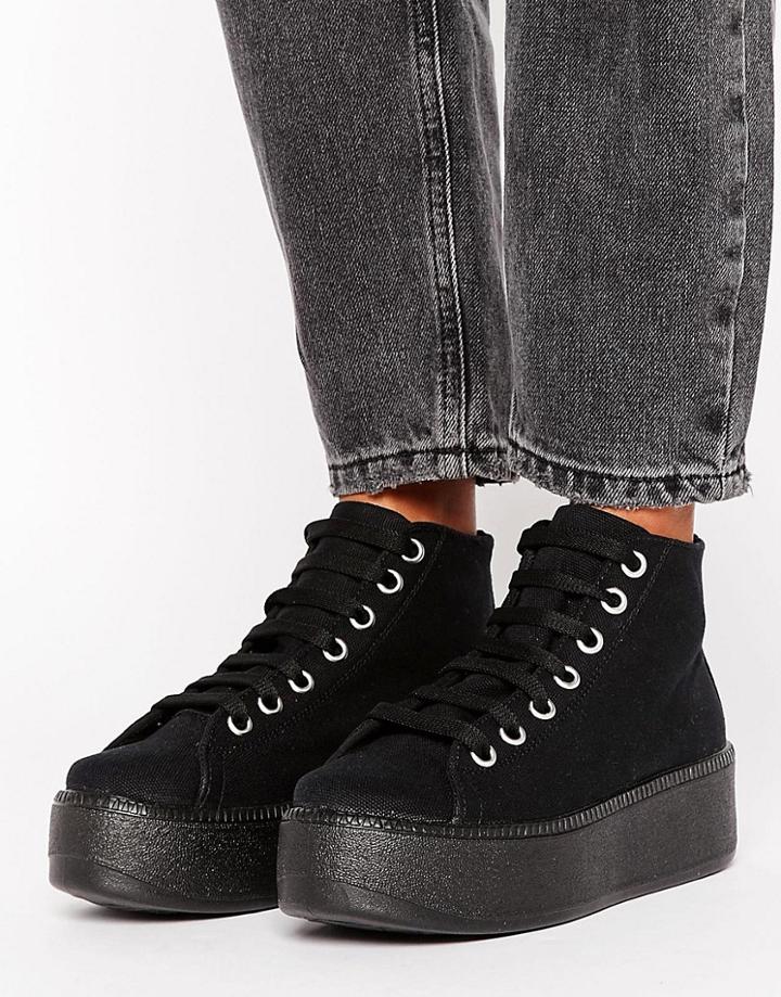 Asos Divan Chunky High Top Sneakers - Black