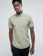 Esprit Short Sleeve Cotton Shirt - Green
