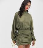 Asos Design Oversized Mini Dress In All Over Sequin - Green