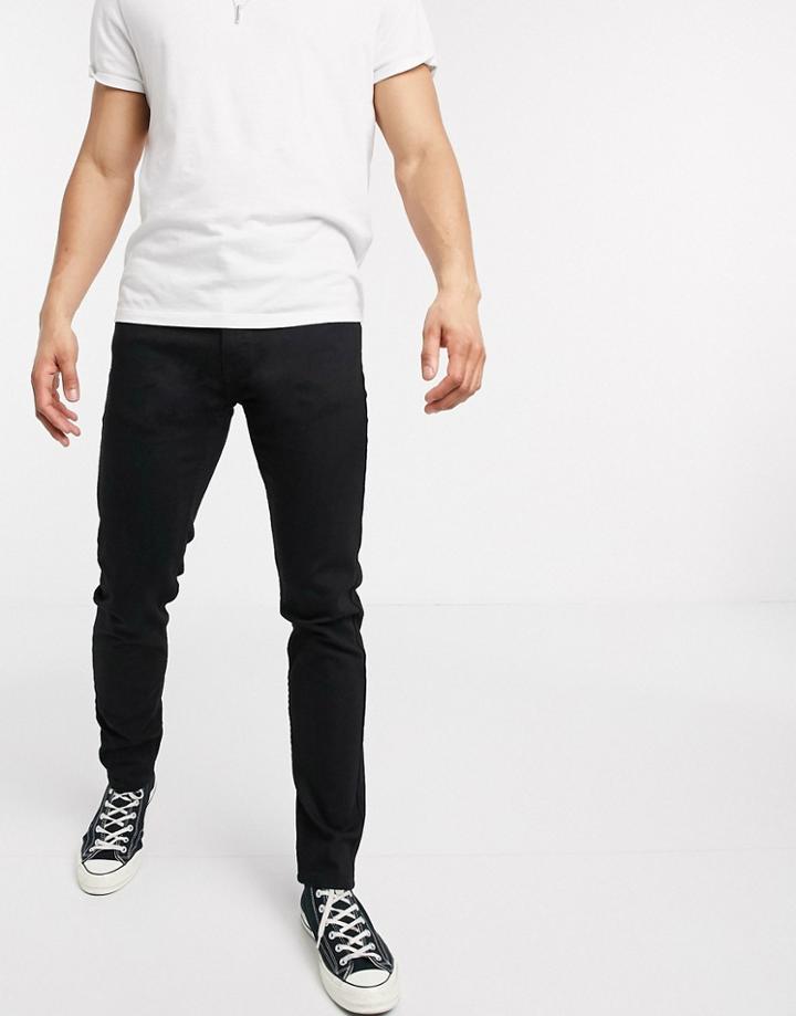 Levi's Youth 512 Slim Tapered Fit Lo-ball Jeans In Stylo Advanced Stretch Black