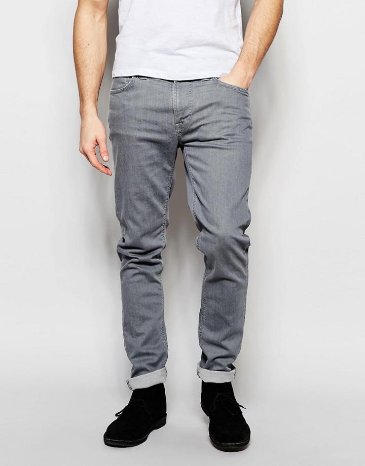 Nudie Jeans Lean Dean Slim Tapered Fit Misty Gray - Misty Gray