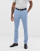 Avail London Skinny Fit Suit Pants In Light Blue - Blue