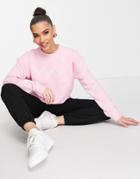 Addias Originals 'logomania' Triple Logo Sweat In Pink