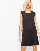 Vero Moda Suedette Wrap Shift Dress - Black