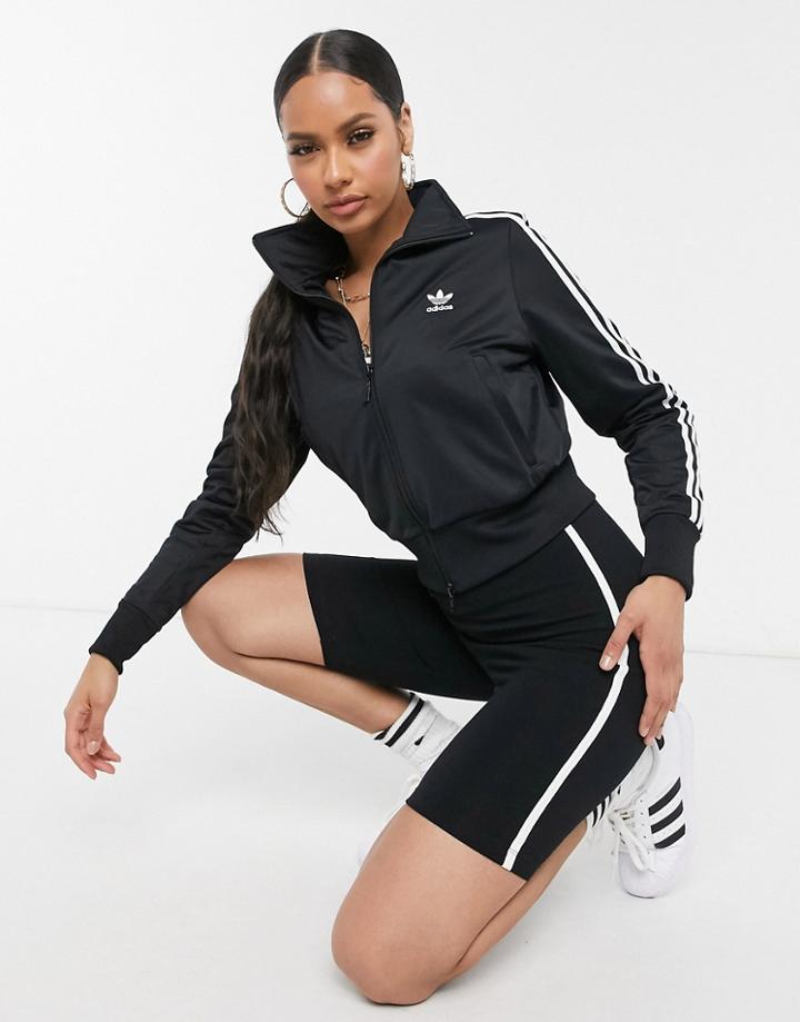 Adidas Originals Firebird Track Top In Black & White