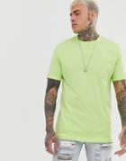 Bershka Join Life Loose Fit T-shirt In Neon Green - Green