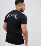 Asos Design Plus T-shirt With Cherub Print - Black