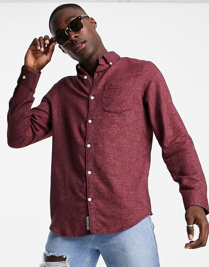 Original Penguin Flannel Long Sleeve Shirt-red