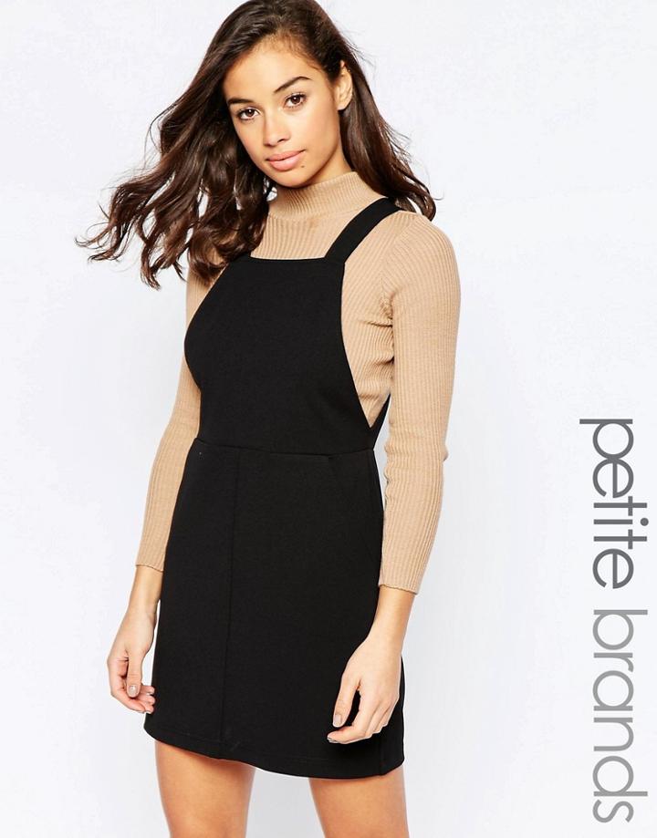 New Look Petite Pinny Dress - Black