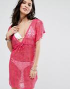 Dorina Fiji Crochet Dress - Pink