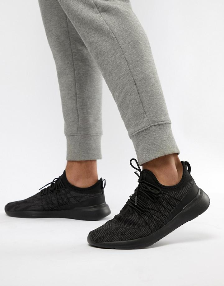 Pull & Bear Sneakers With Print In Black - Black