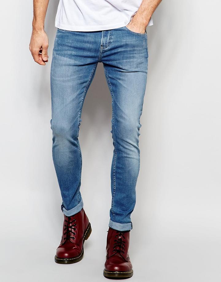 D.i.e. Smoke Super Skinny Jeans In Light Blue Wash - Indigo Wash 2